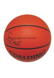 Lot of Hall of Famers Autographed Basketballs on Their Respective Teams Game-Used Basketballs – Magic, Bird, Wilkins & Iceman