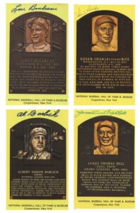 Lot of Hall of Famers Autographed HOF Plaques