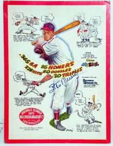 Lot of Hillerich & Bradsby Original Advertisements with Musial, Williams, Vernon & Mize with One Autographed