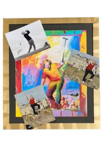 Lot of Jack Nicklaus Lithograph by Peter Max & 3 Signed Photos