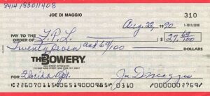 Lot of Joe DiMaggio Signed Checks