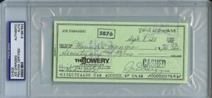 Lot of Joe DiMaggio Signed Checks