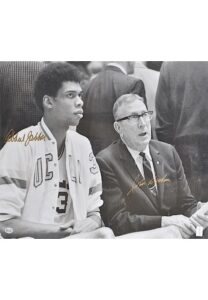 Lot of John Wooden, Kareem-Abdul Jabbar & Bill Walton Signed Photos