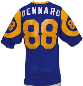 Lot of LA Rams Game-Used Home Jerseys & One Jacket