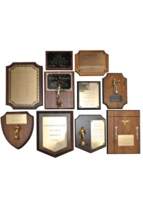 Lot of Larry Holmes Personal Awards & Plaques