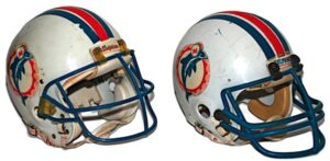 Lot of Miami Dolphins Game-Used Helmets