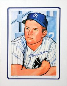 Lot of Mickey Mantle NY Yankees Autographed Dvorak Baseball Card Prints