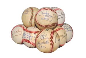 Lot of MLB Umpires Autographed Baseballs