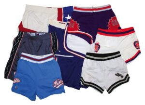 Lot of NBA & ABA Game-Used & Game-Issued Shorts