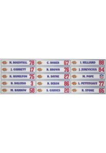 Lot of NY Giants Super Bowl XXXV Locker Room Nameplates