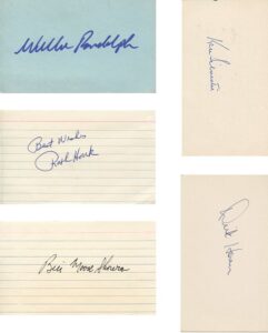 Lot of NY Yankees Autographed 3×5 Cards