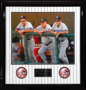 Lot of NY Yankees Framed & Autographed Oversized Photos