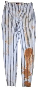 Lot of NY Yankees Game-Used Home Pants – 1996 John Wetteland Autographed & 2007 Bobby Abreu