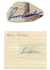 Lot of Richie Ashburn Autographed Cuts