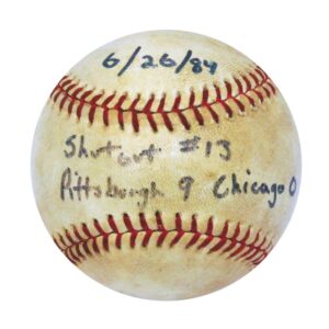 Lot of Rick Rhoden Pittsburgh Pirates Game-Used Career Shutout Baseballs from the Collection of Rick Rhoden