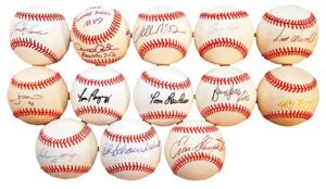 Lot Of Single-Signed Baseballs