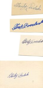 Lot of Stanley Coveleski Autographs