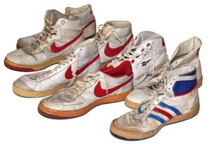 Lot of Superstar Philadelphia 76ers Game-Used & Autographed Sneakers