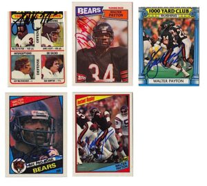 Lot of Walter Payton Autographed Football Cards