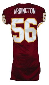 Lot of Washington Redskins Game-Used Home Jerseys – Arrington & Davis