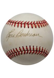 Lou Boudreau Single-Signed OAL Baseball