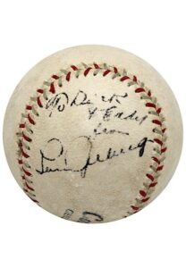 Lou Gehrig Single-Signed & Inscribed Baseball