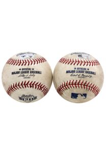 Manny Machado Baltimore Orioles Game-Used HR Baseballs