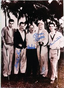 Mantle, Martin, Ford & Lawler Autographed Photo