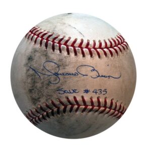 Mariano Rivera NY Yankees Autographed Game-Used Baseball with Save #435 Inscription