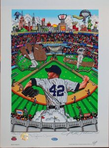 Mariano Rivera NY Yankees Autographed LE Charles Fazzino Piece with Original Yankee Stadium Dirt