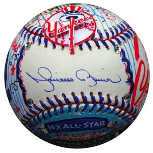 Mariano Rivera One of a Kind Single-Signed Baseball Hand Painted by Charles Fazzino