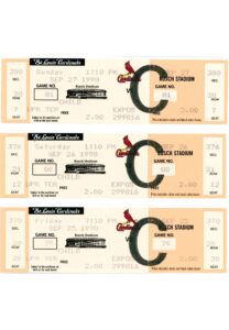 Mark McGwire 1998 St Louis Cardinals Home Run Tickets