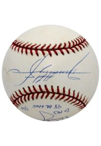 Mark McGwire “70 HRs 98 HR Race 5/24” & Sammy Sosa Dual-Signed Baseball