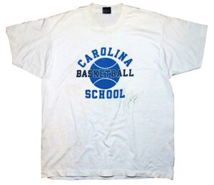 Michael Jordan Autographed Carolina Basketball School T-Shirt