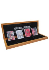 Michael Jordan Autographed Signature Series Porcelain 4-Card Sets with Presentation Boxes