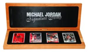 Michael Jordan Chicago Bulls Autographed LE Porcelain Card Set