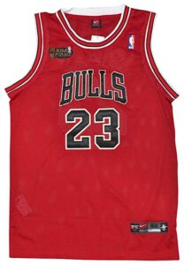 Michael Jordan Chicago Bulls NBA Finals Autographed Road Authentic Jersey