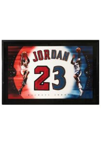 Michael Jordan Chicago Bulls & Washington Wizards Signed Jersey Number Framed Displays