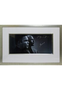 Michael Jordan & Muhammad Ali Dual-Signed Framed Display