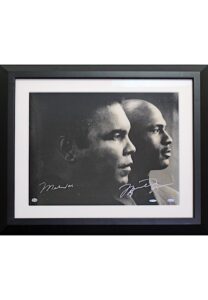 Michael Jordan & Muhammad Ali Dual-Signed Limited Edition Display