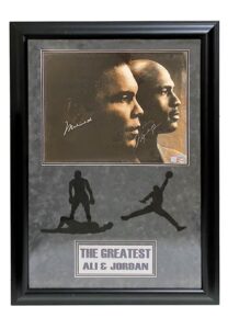 Michael Jordan & Muhammad Ali Dual-Signed “The Greatest” Framed Display