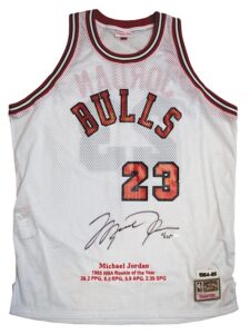 Michael Jordan Rookie Chicago Bulls Autographed Mitchell & Ness Home Jersey LE/223