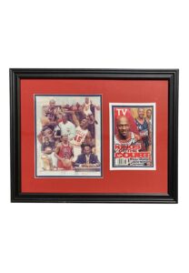 Michael Jordan Signed & Framed TV Guide Display