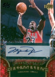 Michael Jordan Signed Upper Deck Sportsfest Redemption Card