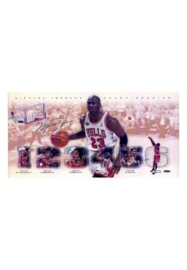 Michael Jordan Upper Deck Autographed Championships Collage