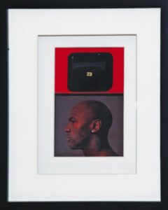 Michael Jordan’s Personal “23” Gold Earring with Framed Autographed Photo Match & Original Box