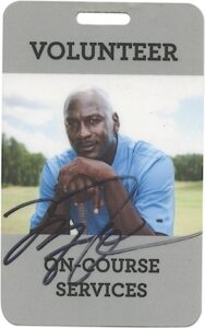 Michael Jordan’s Personal Autographed Volunteer Pass To The Michael Jordan Celebrity Invitational