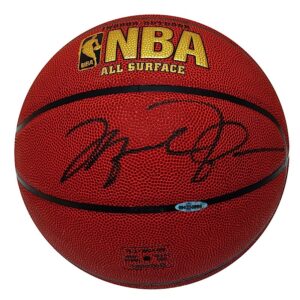 Michael, Kobe & Lebron Autographed Basketball with Bill Russell Autographed Basketball