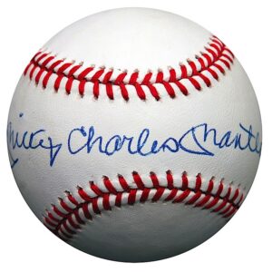 Mickey Charles Mantle Single-Signed Baseball