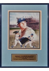 Mickey “Charles” Mantle Single Signed & Framed Print